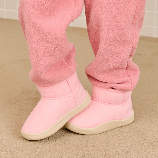 바닥이 부드러운 유아 털부츠(핑크)따블리에