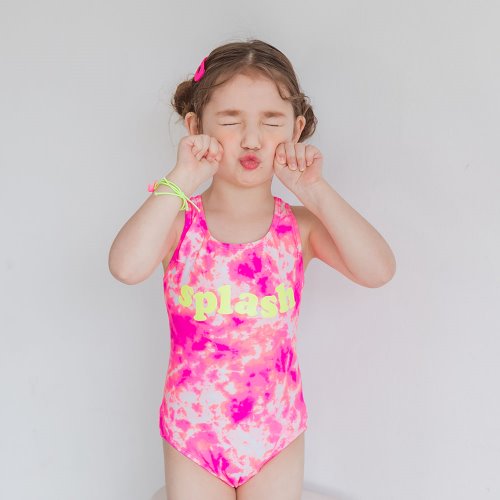 스플래시 아동 원피스 수영복(핑크)따블리에